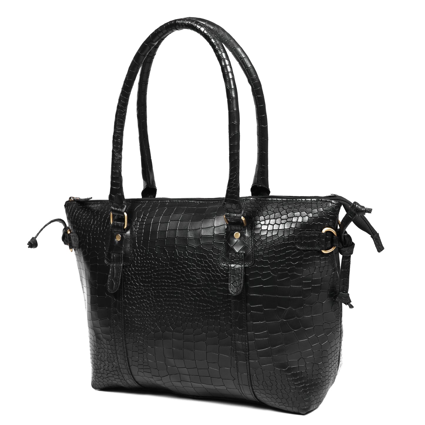 Elevate Your Style with our stylish Leather Accent Tote Bag. Art: BG-1599