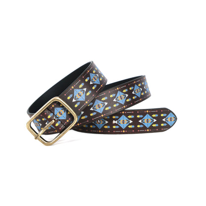 Stylish Blue Digital Print Belt – Trendy & Adjustable Fashion Accessory.LB-887