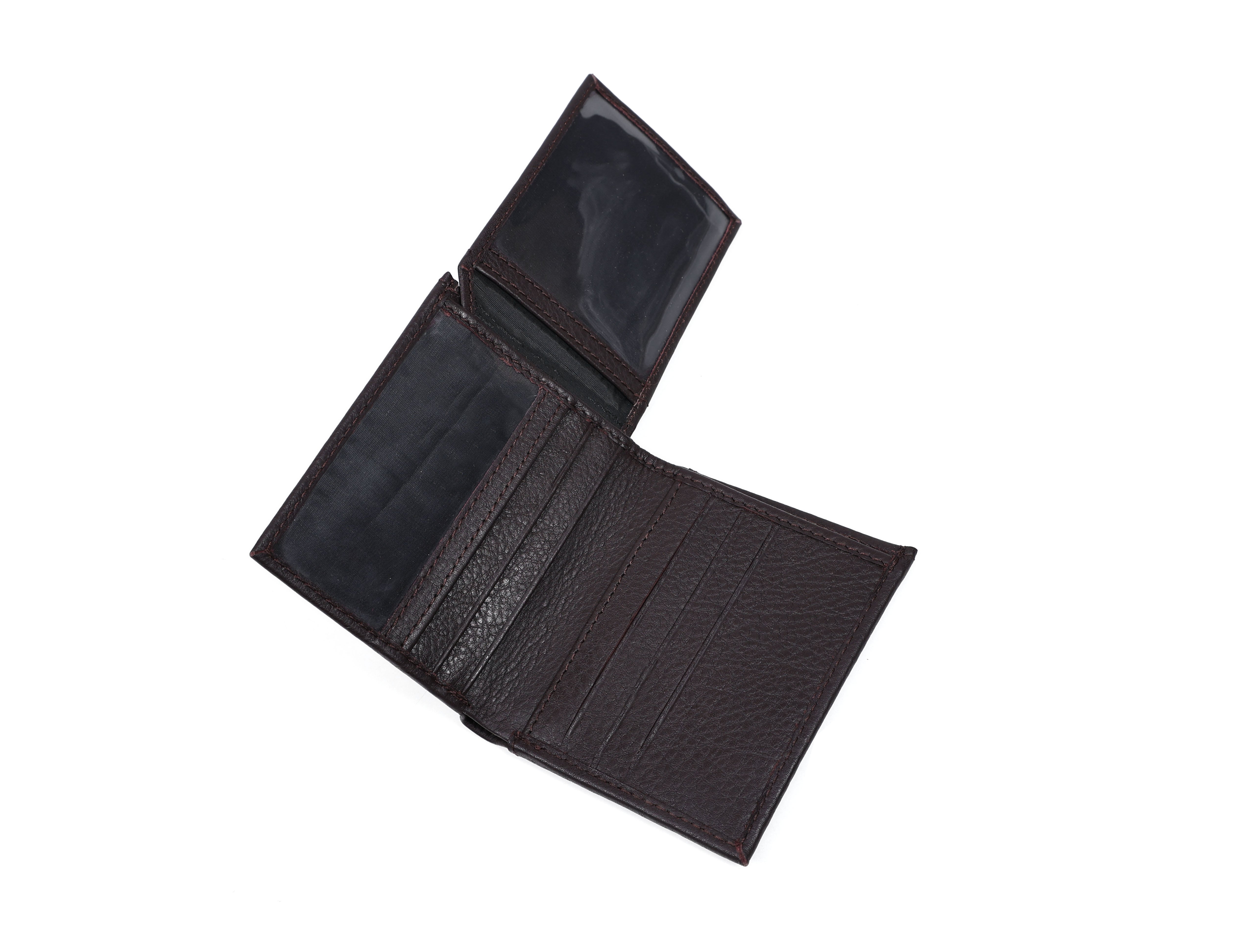 Premium Genuine Leather Wallet with ID Window & Multi Card Slots Slim & Stylish