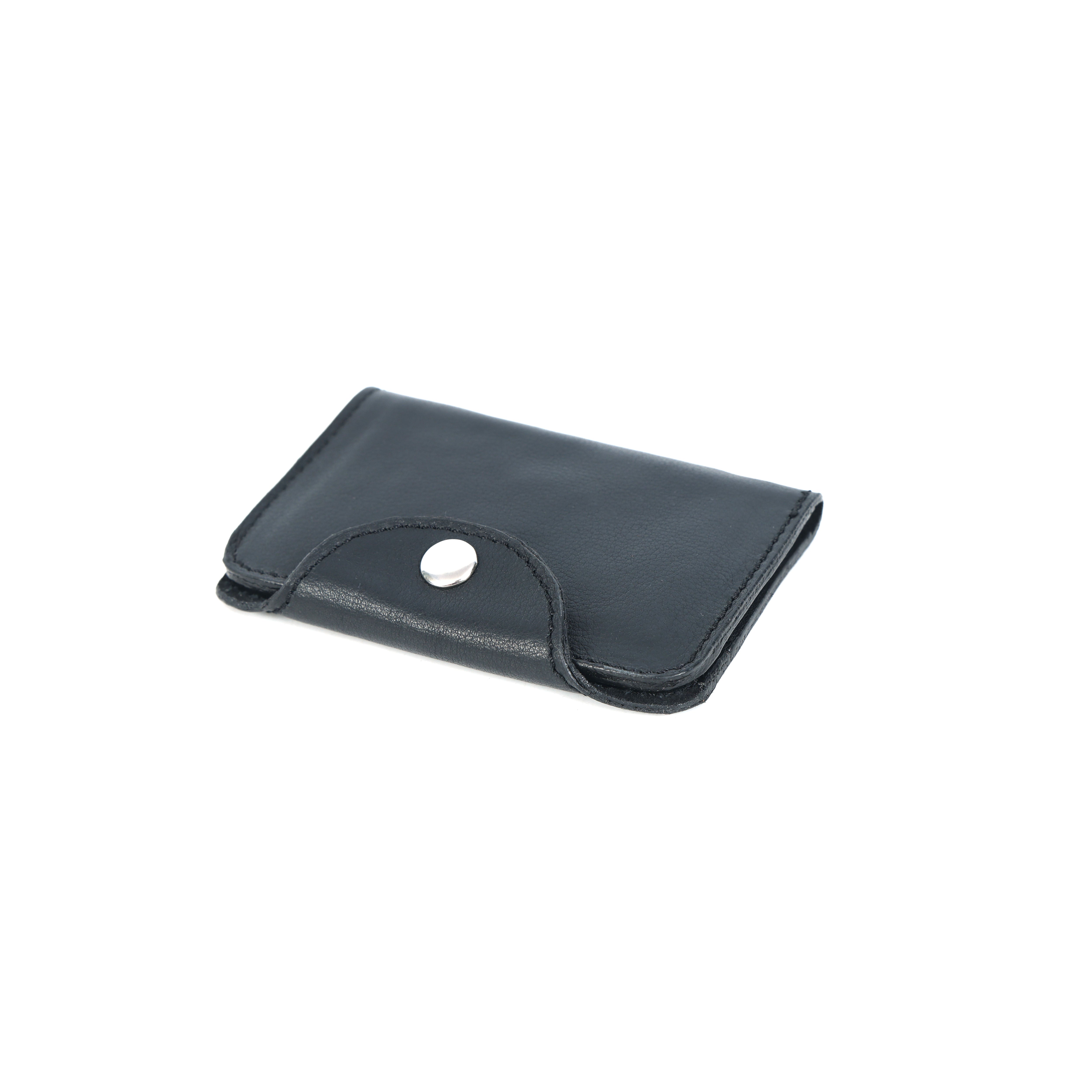 Celtic Genuine Leather Snap Closure Card Holder Wallet – Black