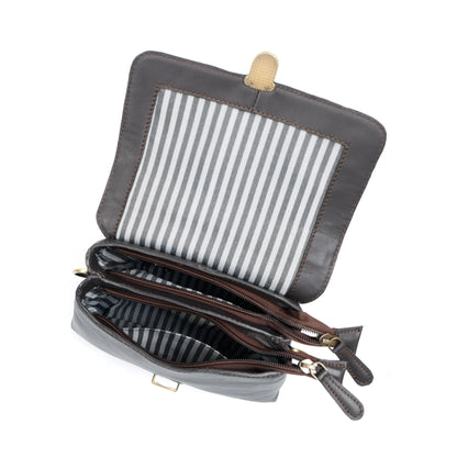 Premium Genuine Leather Satchel hand bag with Detachable Strap