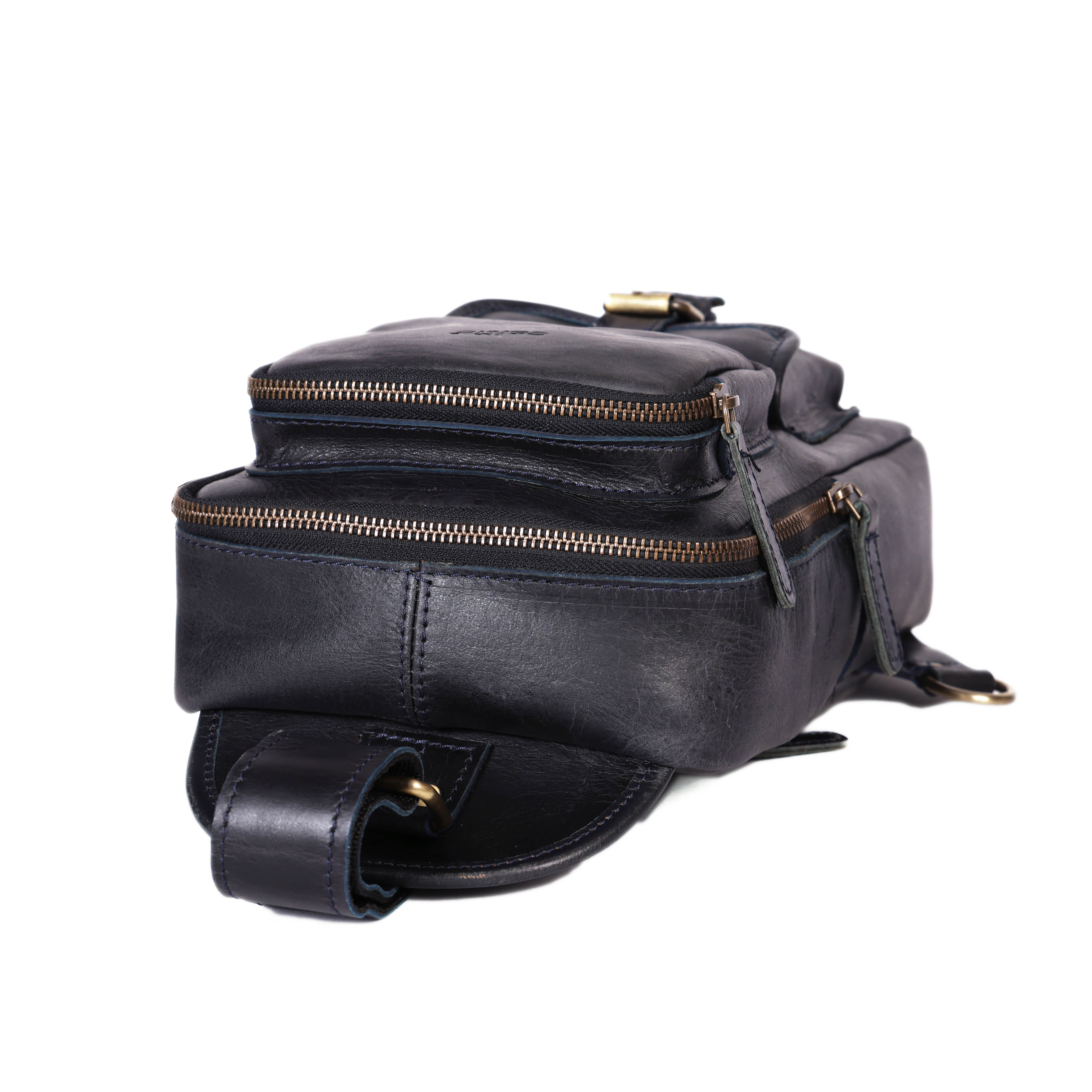 Brown Small Crossbody Leather Bag Art: BG-1617