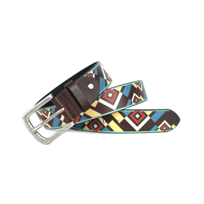 Multicolor Digital Print Belt – Stylish & Adjustable Fashion Accessory for Men & Women.LB-885