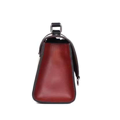 Celtic Premium Burgundy Leather Sling Bag for Stylish Everyday Use.   ART:-BG-1753