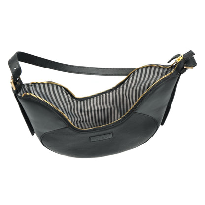 Sleek Black/Btown Hobo Shoulder Bag for Women