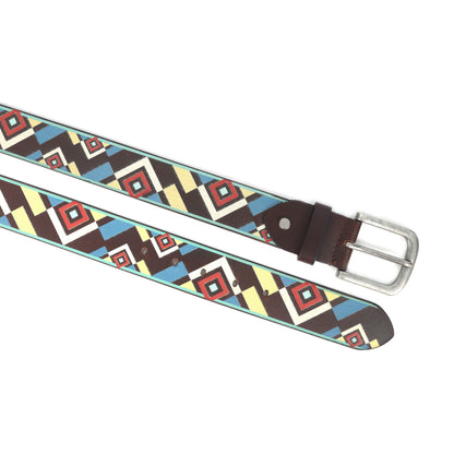 Multicolor Digital Print Belt – Stylish & Adjustable Fashion Accessory for Men & Women.LB-885