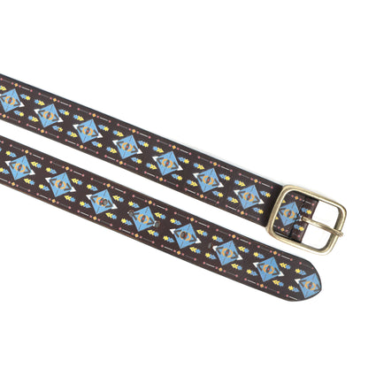 Stylish Blue Digital Print Belt – Trendy & Adjustable Fashion Accessory.LB-887
