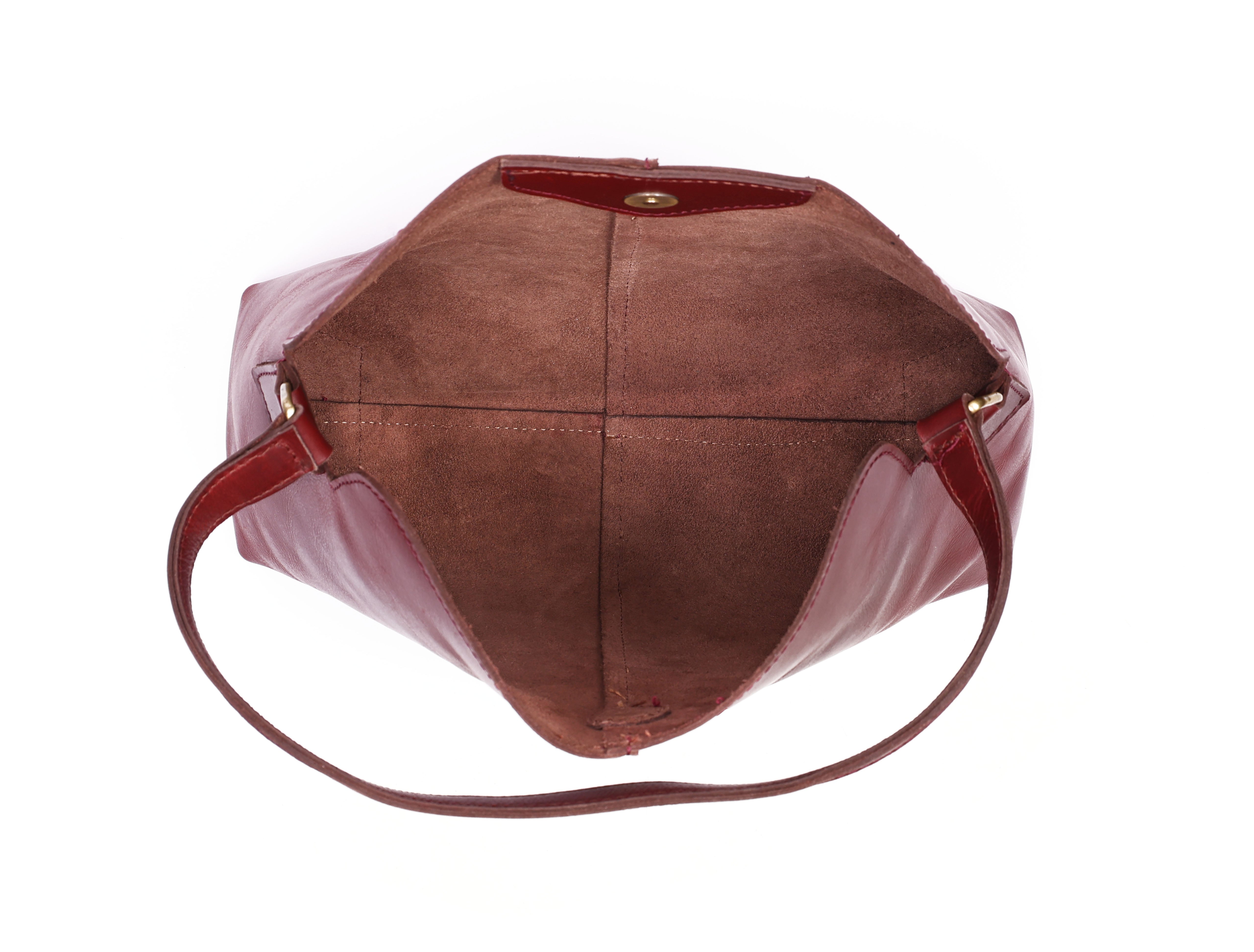 Premium  Genuine Leather Burgundy Shoulder & Sling Bag