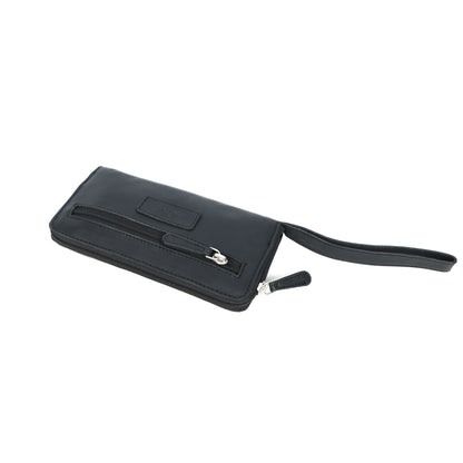 Elegant Black Leather Clutch – Sleek Evening Bag for Women | Premium Quality.BG-1626