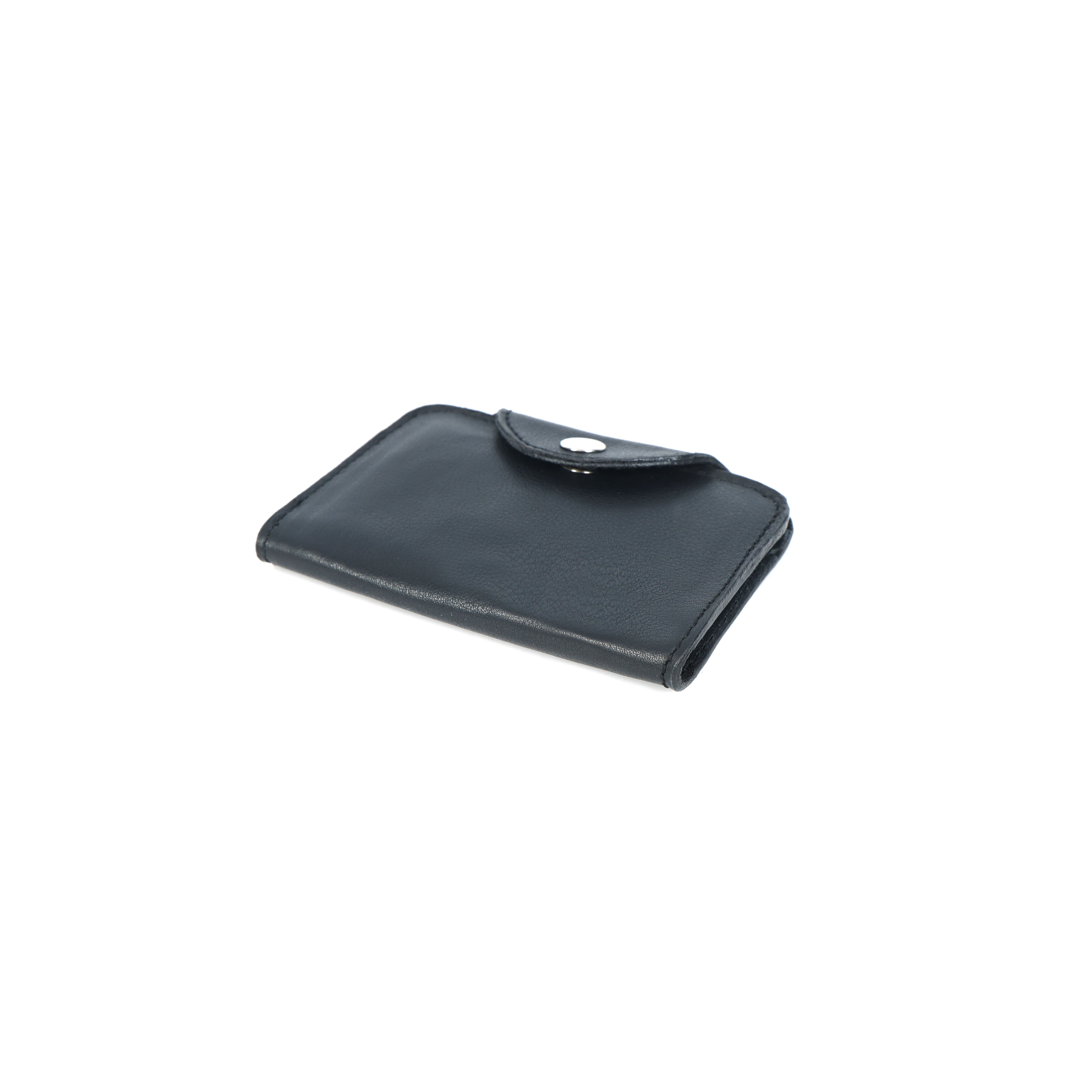 Celtic Genuine Leather Snap Closure Card Holder Wallet – Black