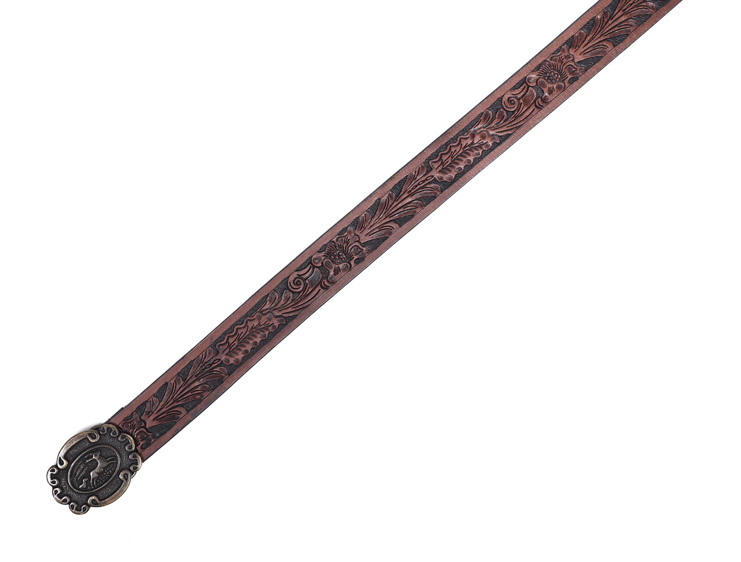 "Hand-Carved Leather Belts: Timeless Elegance"  Art: LB-809