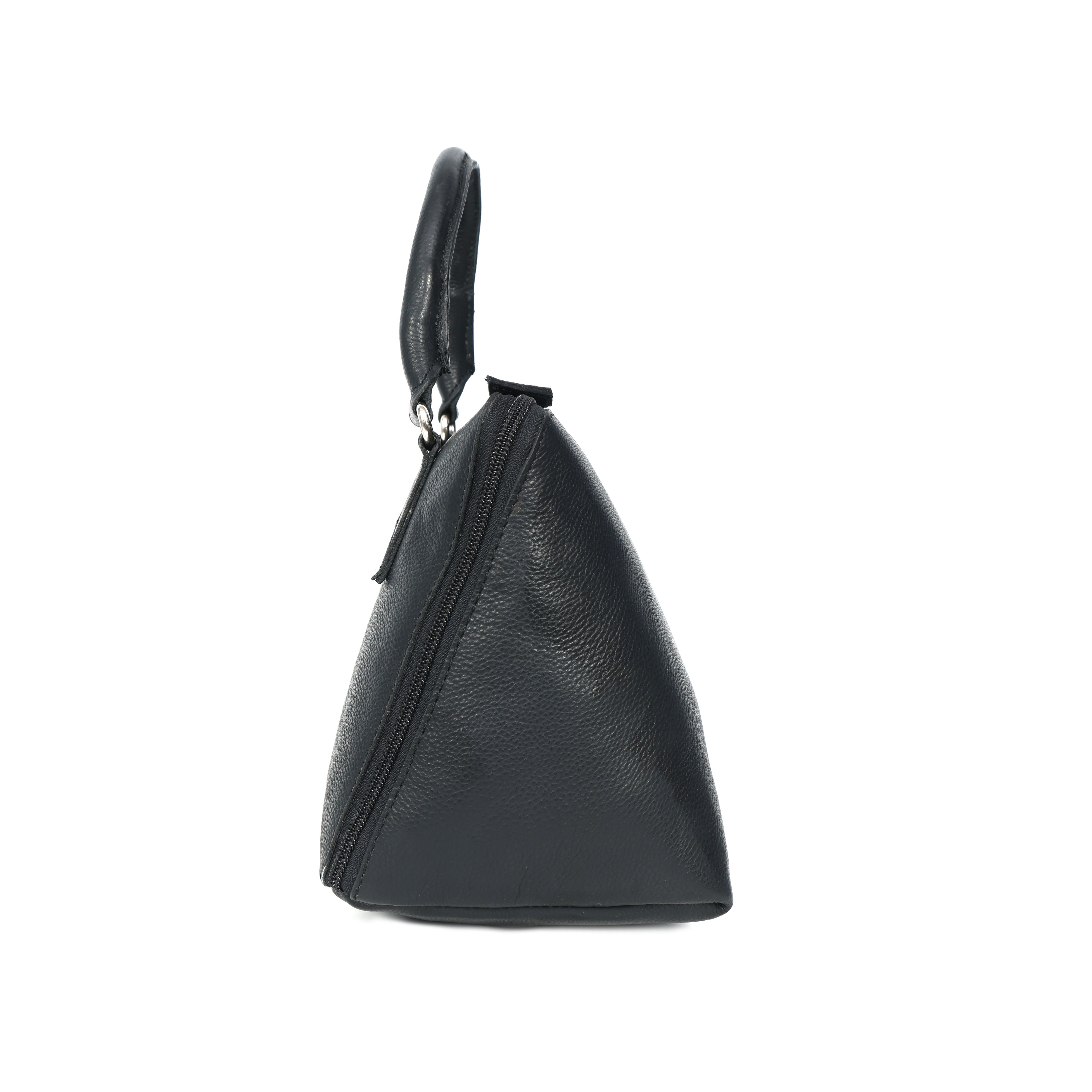 Premium Genuine Leather Structured Handbag with Detachable Crossbody Strap