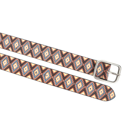 Stylish Printed Belt with Silver Buckle – Durable & Adjustable Fashion Accessory.LB-893