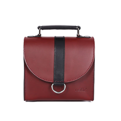 Celtic Premium Burgundy Leather Sling Bag for Stylish Everyday Use.   ART:-BG-1753