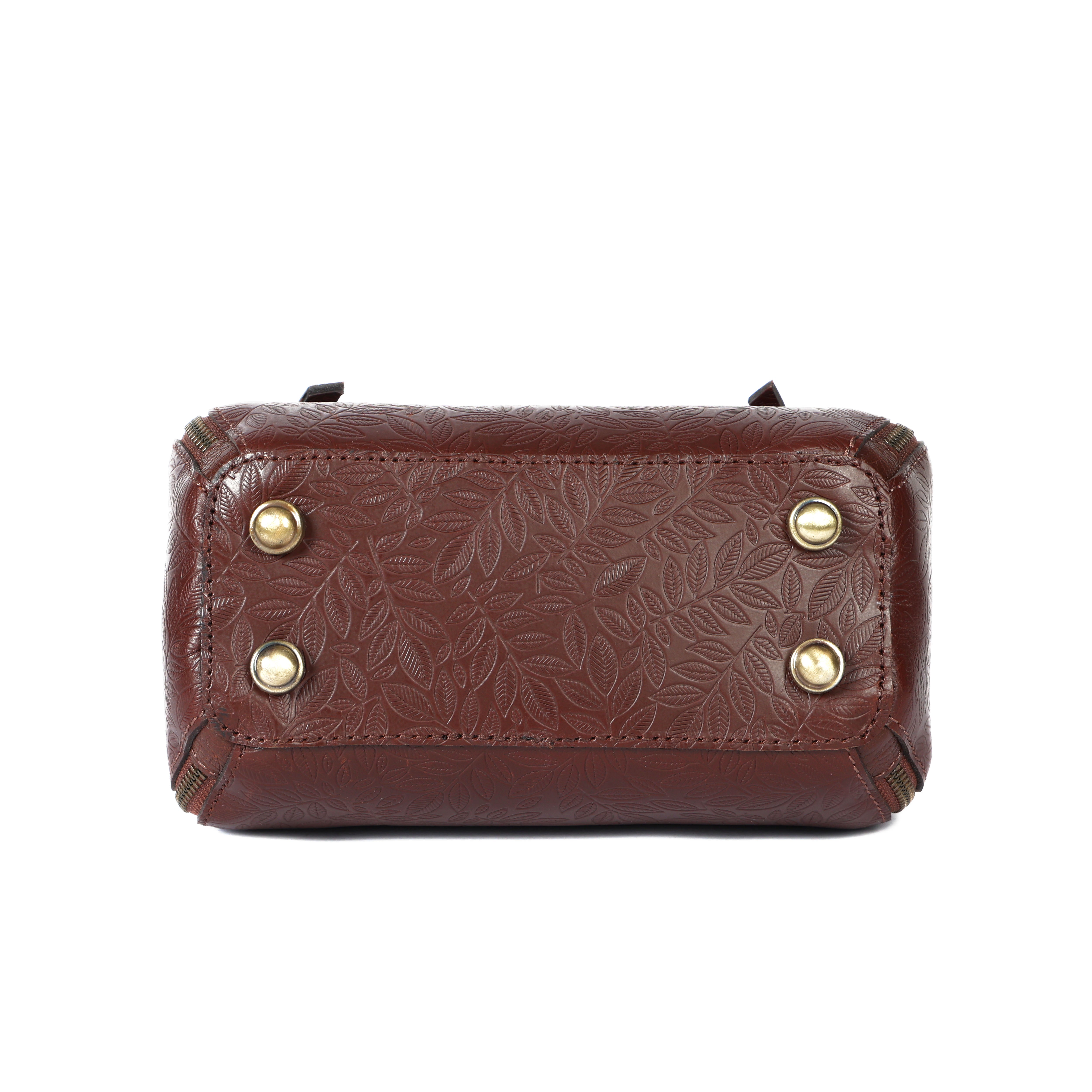Premium Croc-Embossed Leather Handbag with Top Handle & Structured Zip Compartments