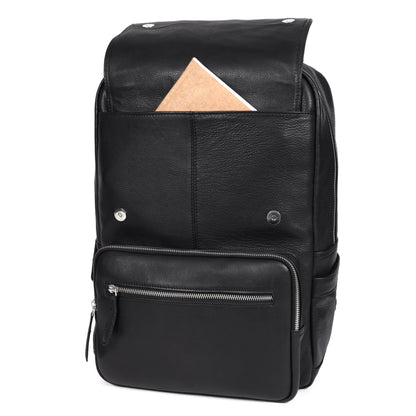 Elegant Soft Black Leather Backpack – Stylish, Versatile, and Organized  ART:- BG-1610