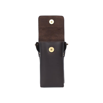 Genuine Leather Mobile Pouch with Fixed Sling – Hands-Free, Stylish & Durable. LA-1427