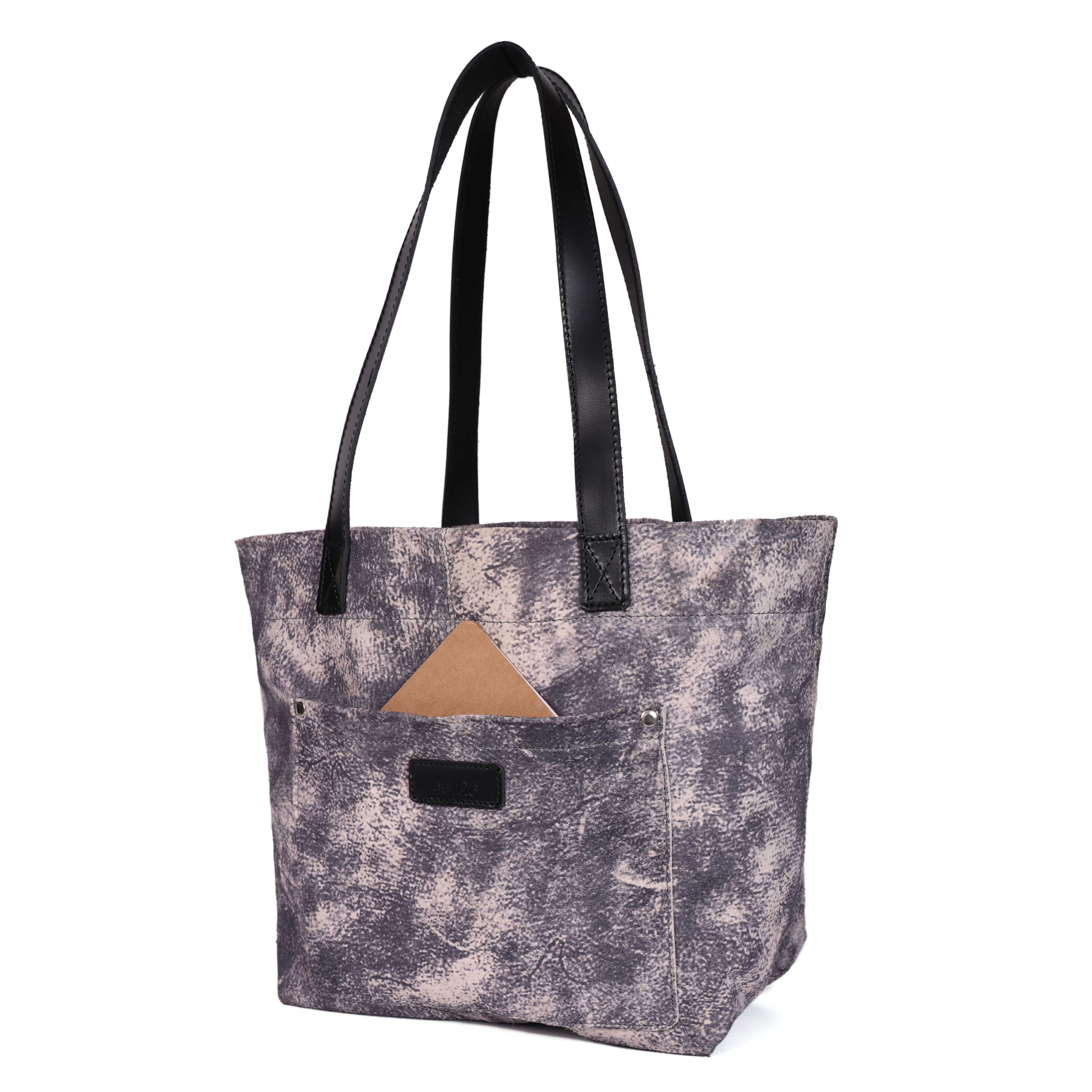Premium Textured Leather Tote Bag with Contemporary Finish