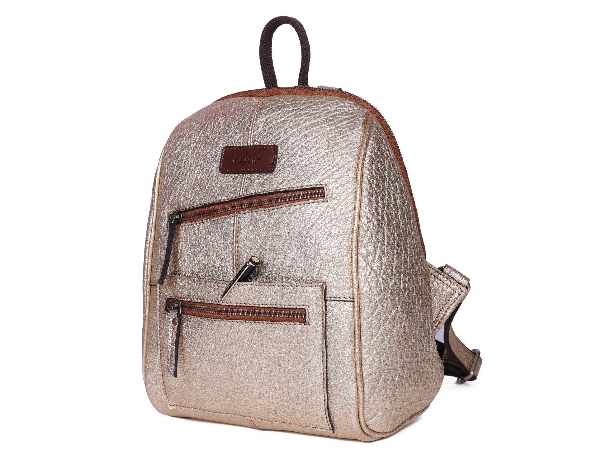 Elevate Your Style with Our Premium Brown Leather Backpack. - CELTICINDIA