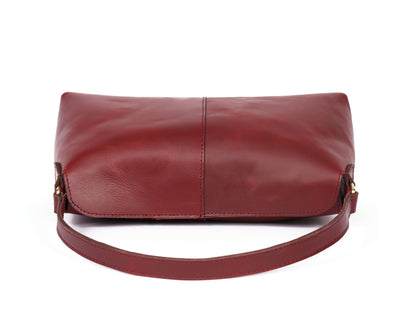 Exquisite Burgundy Leather Sling Bag - CELTICINDIA