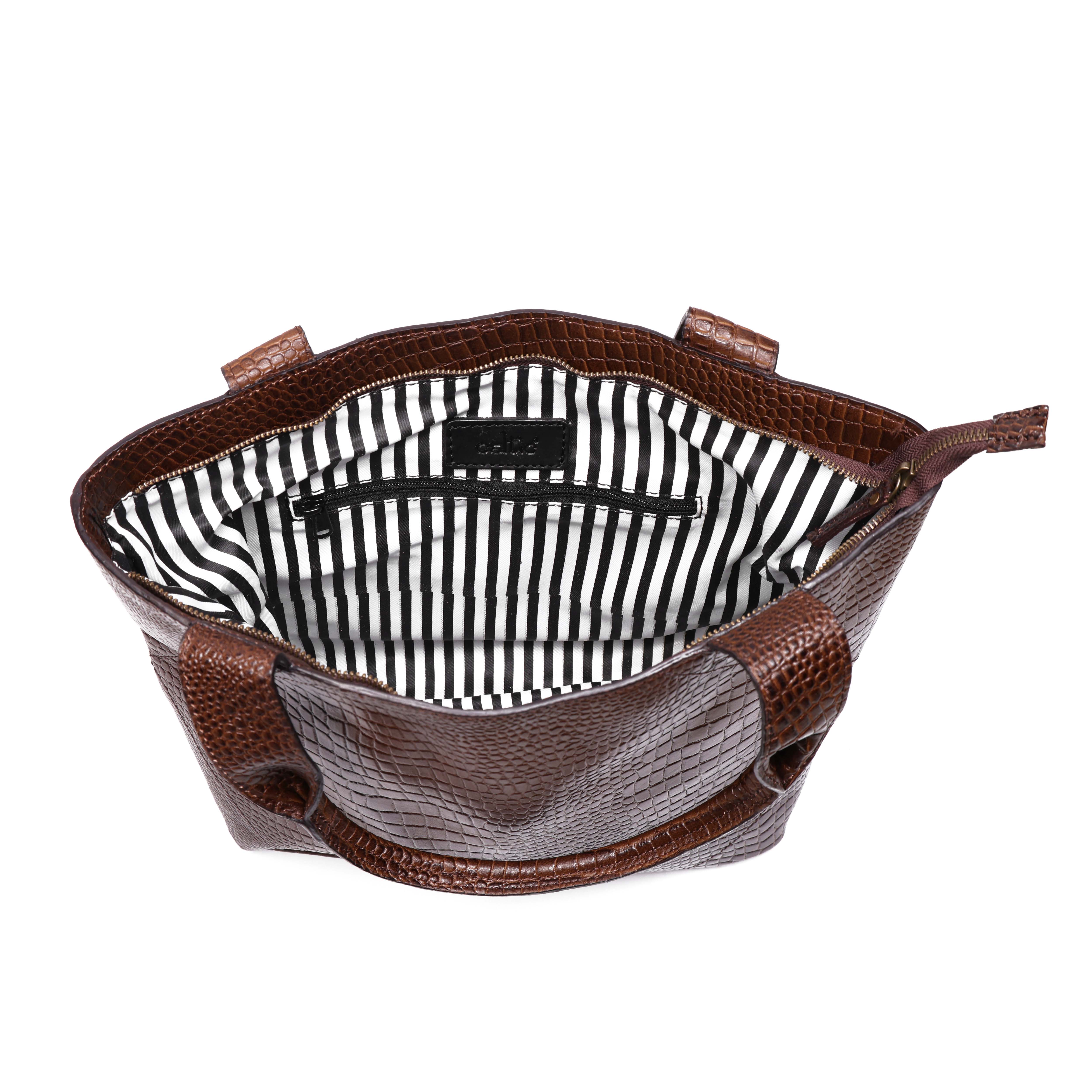 New  premium Elegance in Leather Tote Bag with Leather Accents. Art: BG-1387