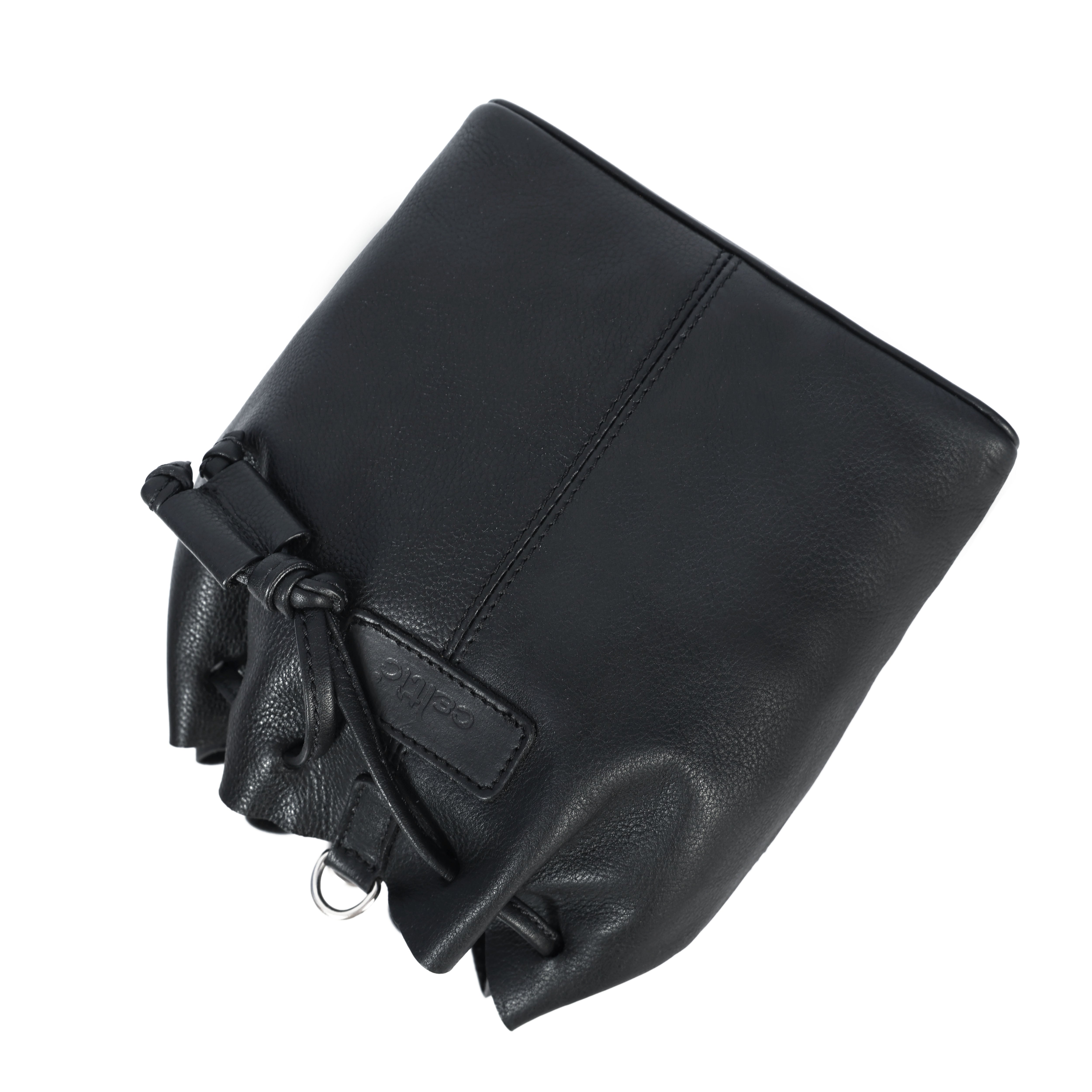 Premium Genuine Leather Bucket Crossbody | Drawstring Closure | Spacious Everyday Women Bag