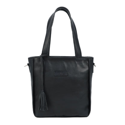 Black Handheld Leather Sling Bag with Detachable Strap – Stylish & Versatile.BG-1624