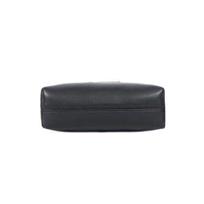Black Leather Sling Bag with Detachable Strap – Stylish & Versatile Crossbody.BG-1625