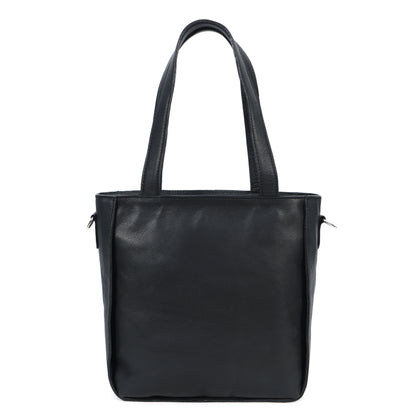 Black Handheld Leather Sling Bag with Detachable Strap – Stylish & Versatile.BG-1624