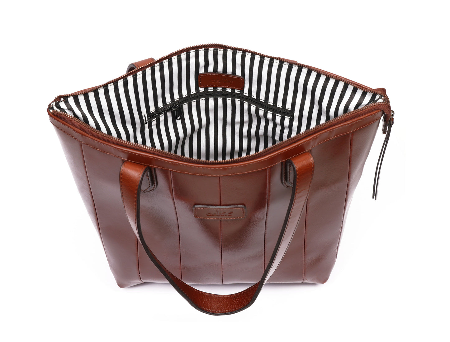 Brown Leather Tote Bag, handcrafted with love in India - CELTICINDIA