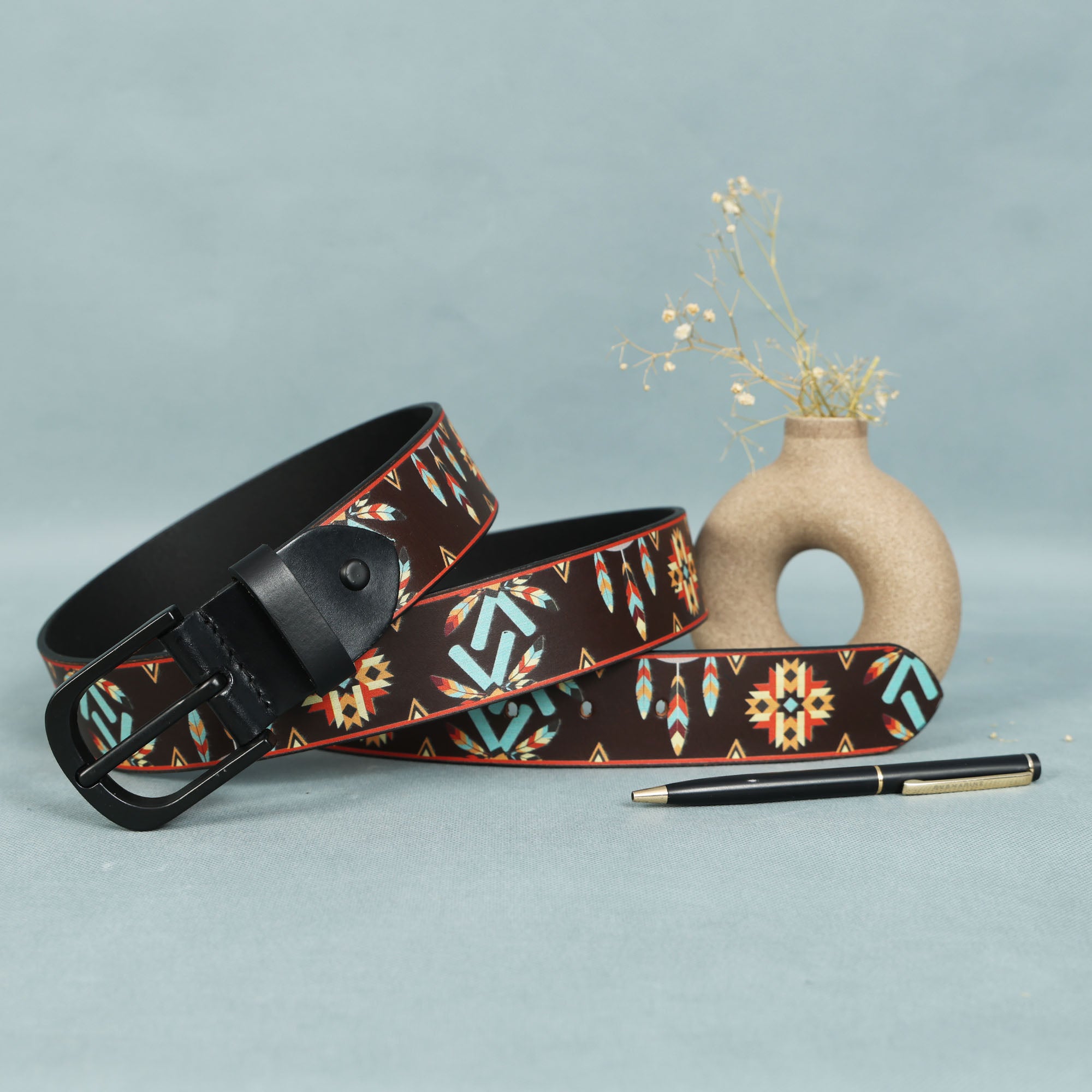 Stylish Digital Print Belt  Unique Graphic Design, Durable & Adjustable.LB-884