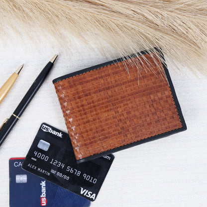 Durable Brown Webbing Wallet – Slim, Stylish & Lightweight for Everyday Use.LA-1422