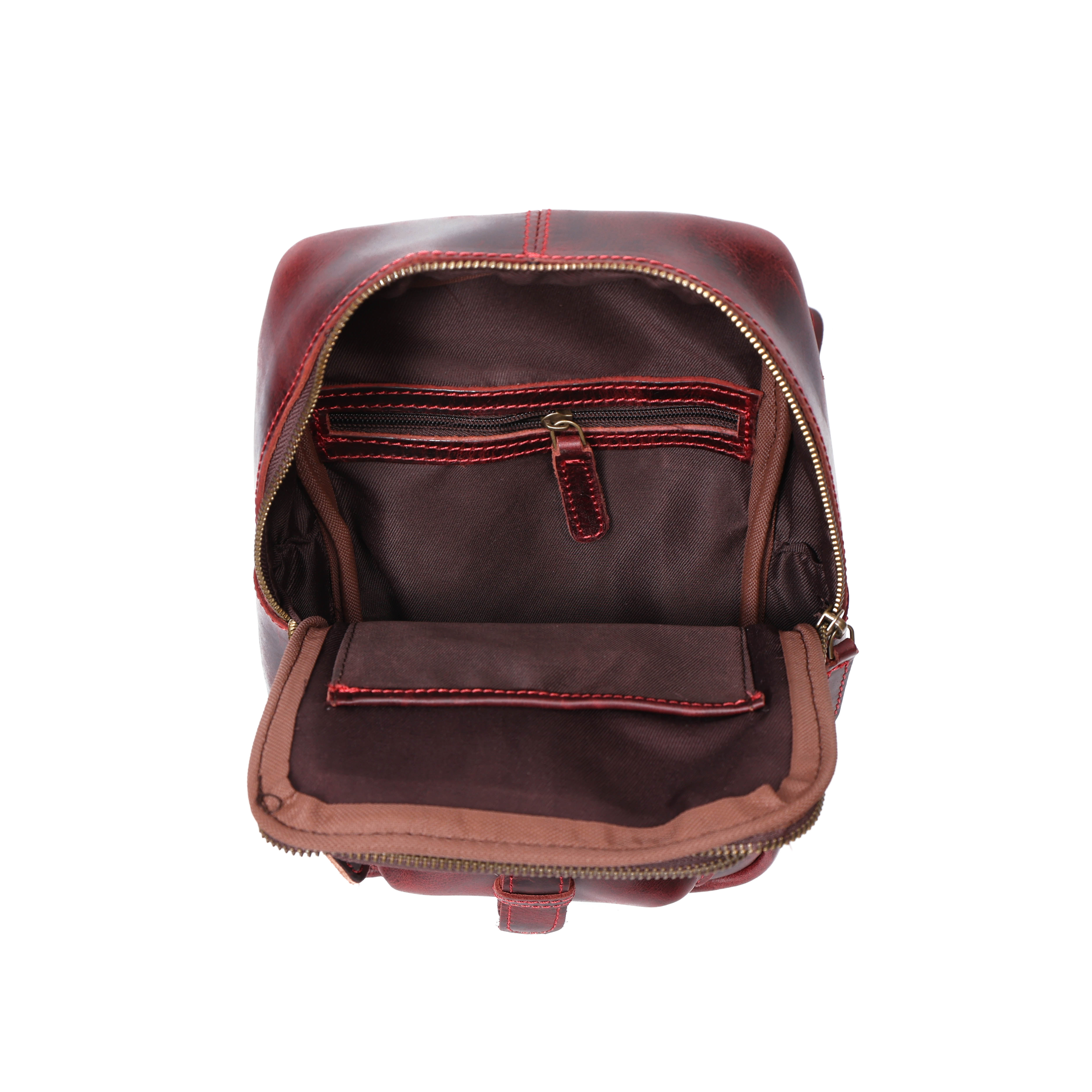 Brown Small Crossbody Leather Bag Art: BG-1617