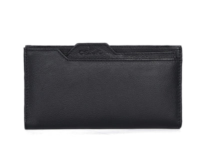 Timeless Elegance: Black Leather Clutch for Effortless Style. - CELTICINDIA