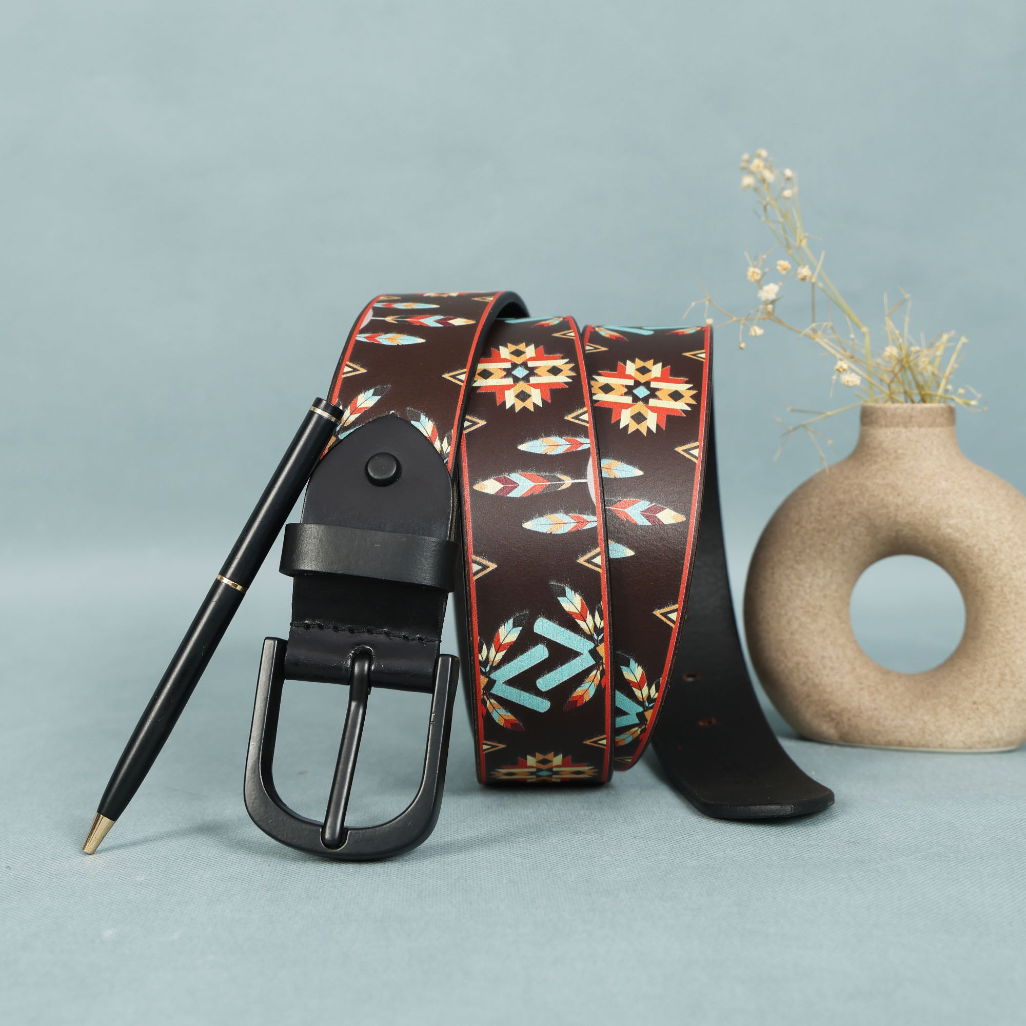 Stylish Digital Print Belt  Unique Graphic Design, Durable & Adjustable.LB-884