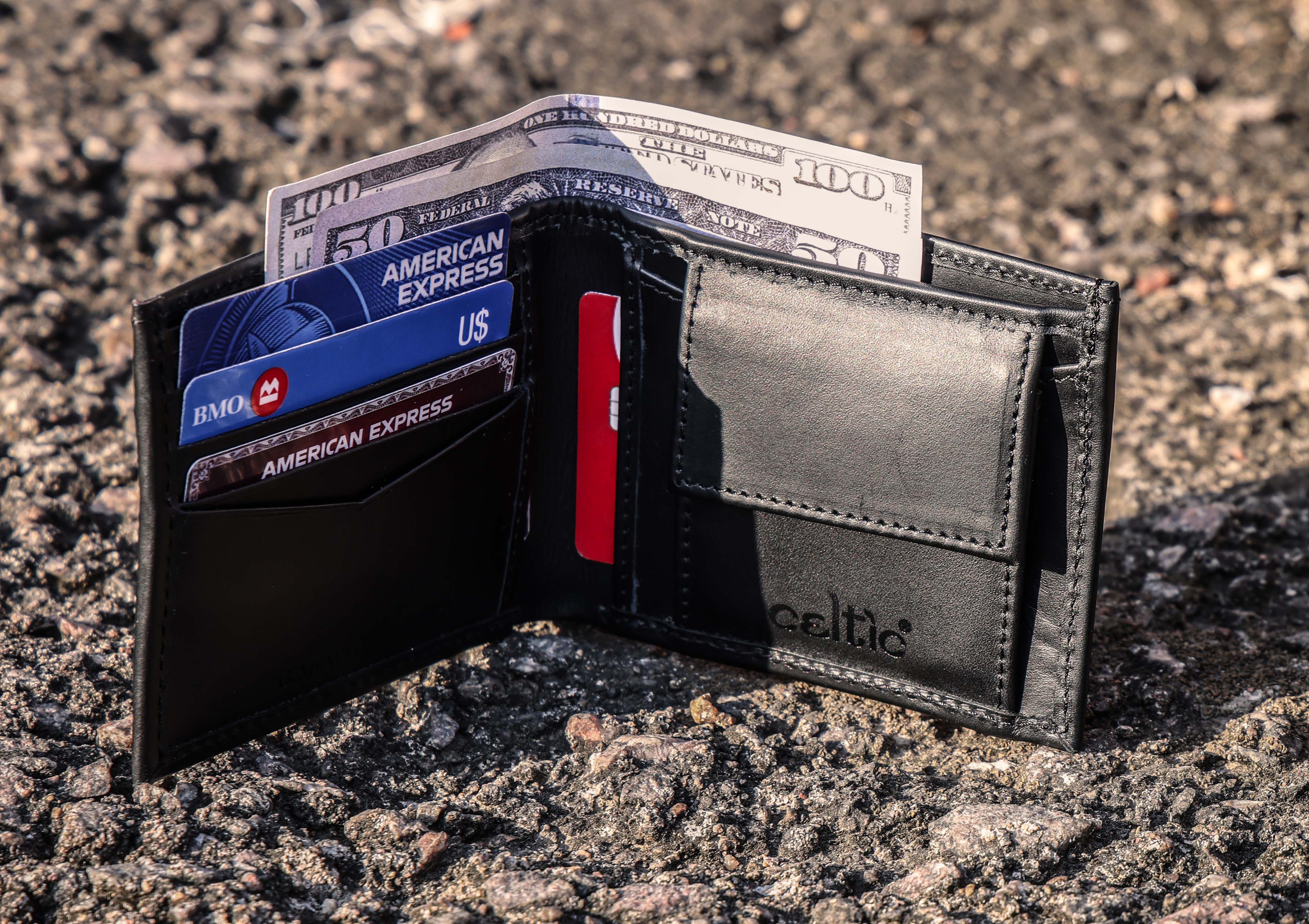 Celtic Genuine Leather Bi-Fold Wallet with Coin Pocket | Slim & Stylish Men’s Wallet
