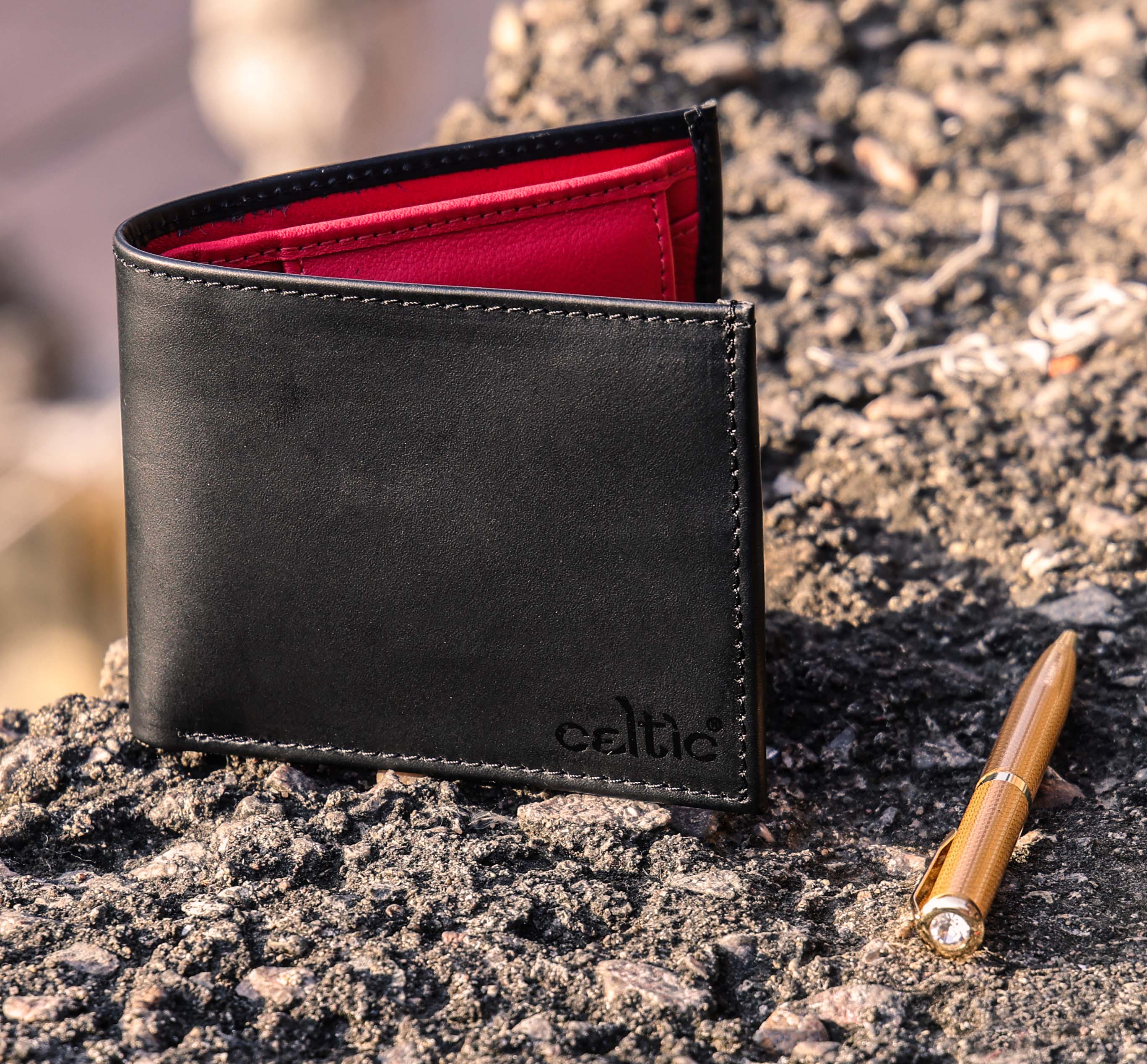 Celtic Genuine Leather Bi-Fold Wallet with Coin Pocket | Slim & Stylish Men’s Wallet