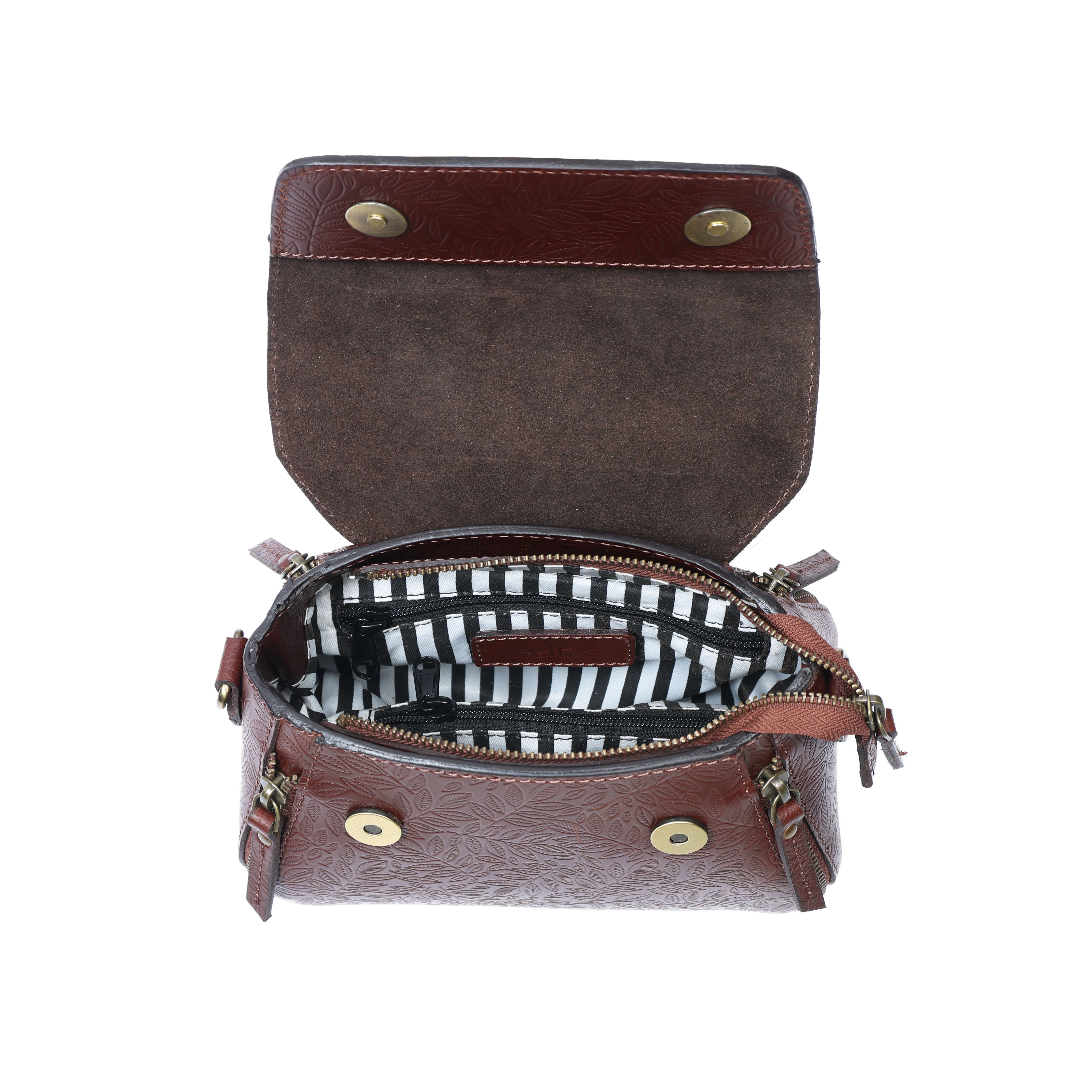 Premium Croc-Embossed Leather Handbag with Top Handle & Structured Zip Compartments