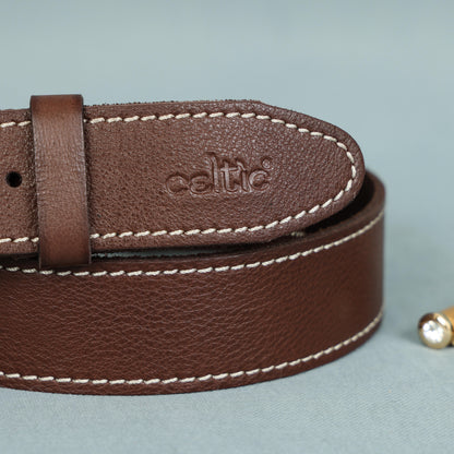 Stylish Girls' Leather Belt with Stitching – Trendy Kids' Accessory, ART:-LB-830