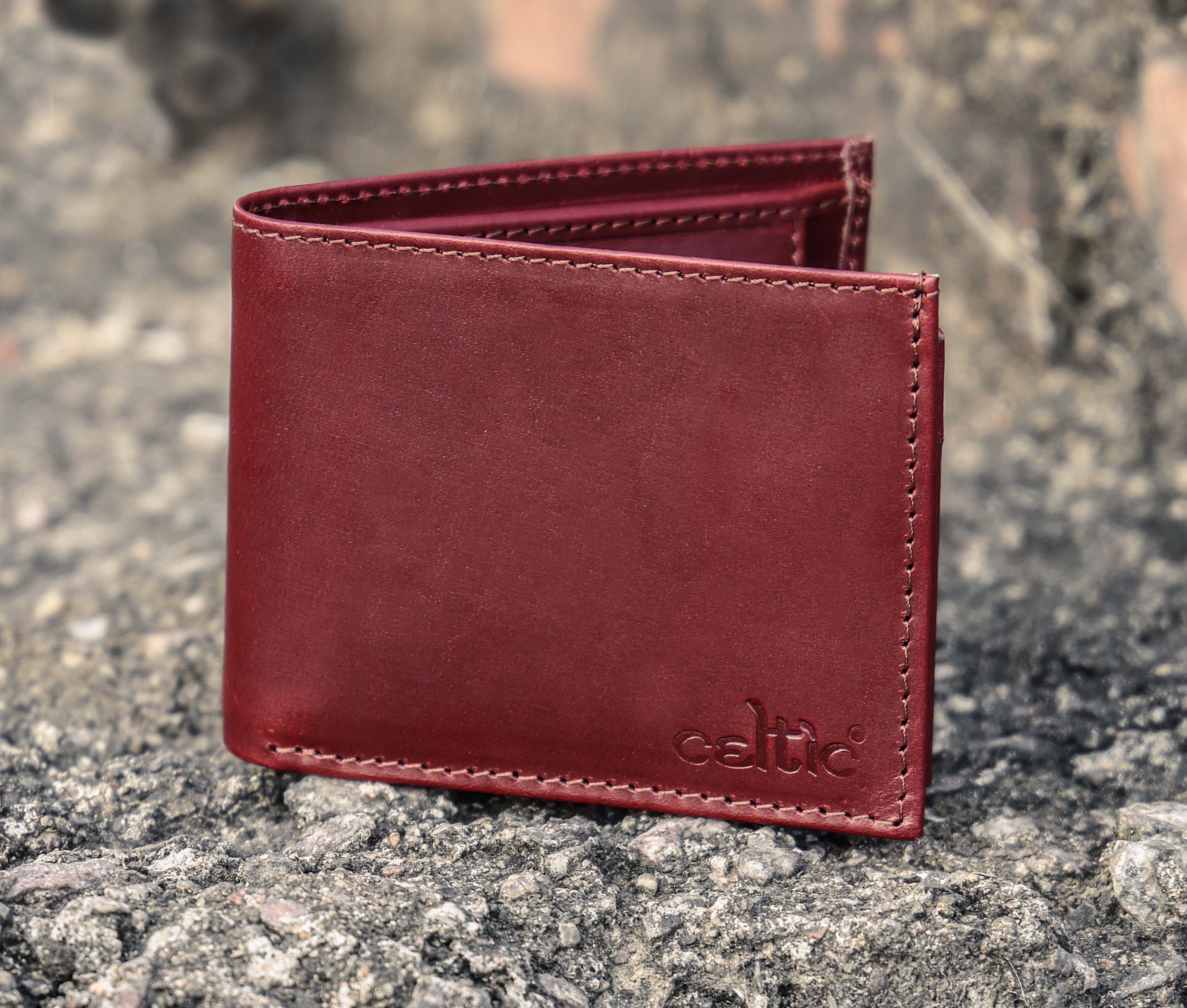 Celtic Genuine Leather Bi-Fold Wallet with Coin Pocket | Slim & Stylish Men’s Wallet