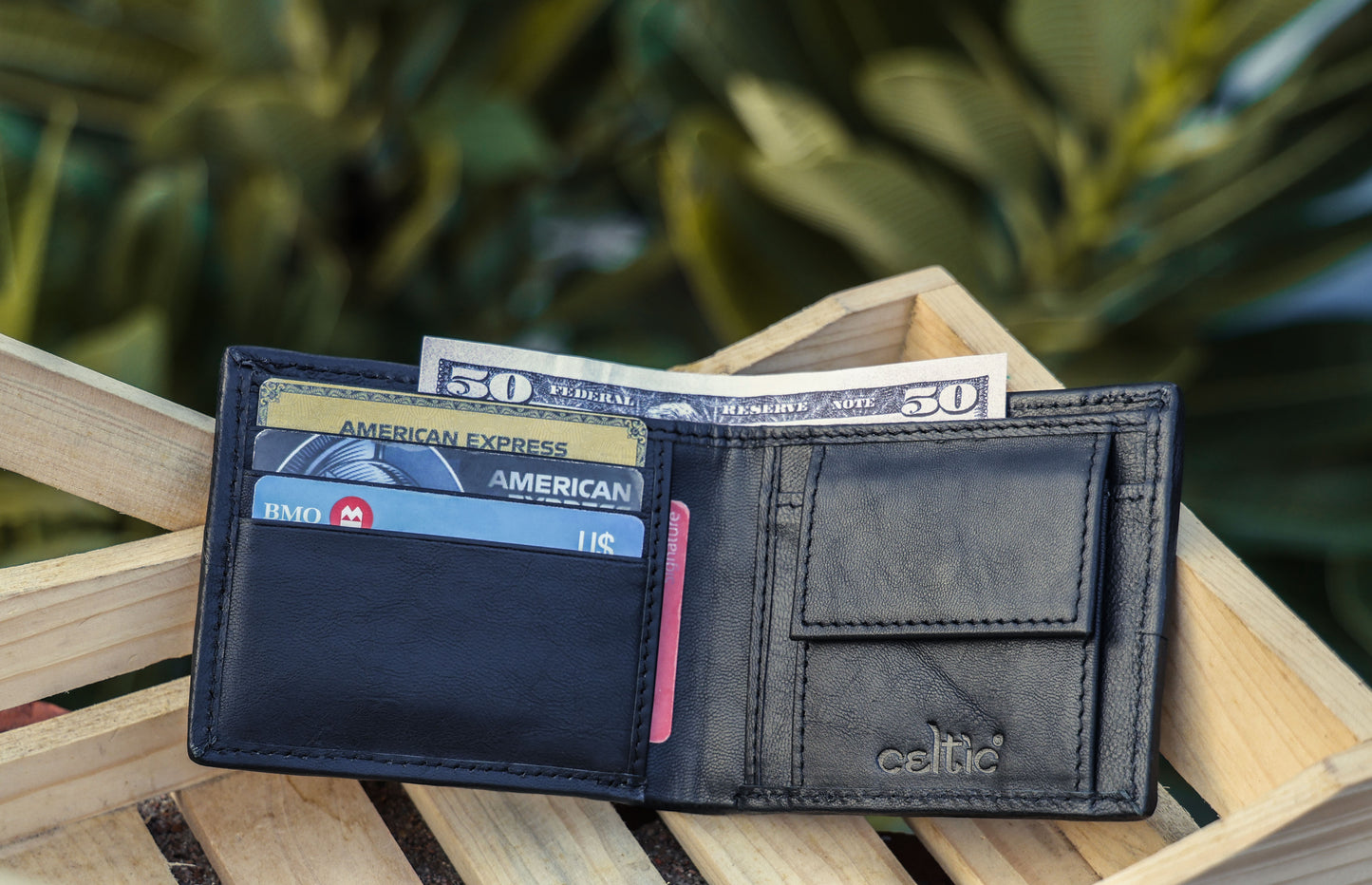 Premium Leather Style Combo | Braided Wallet & Printed Belt