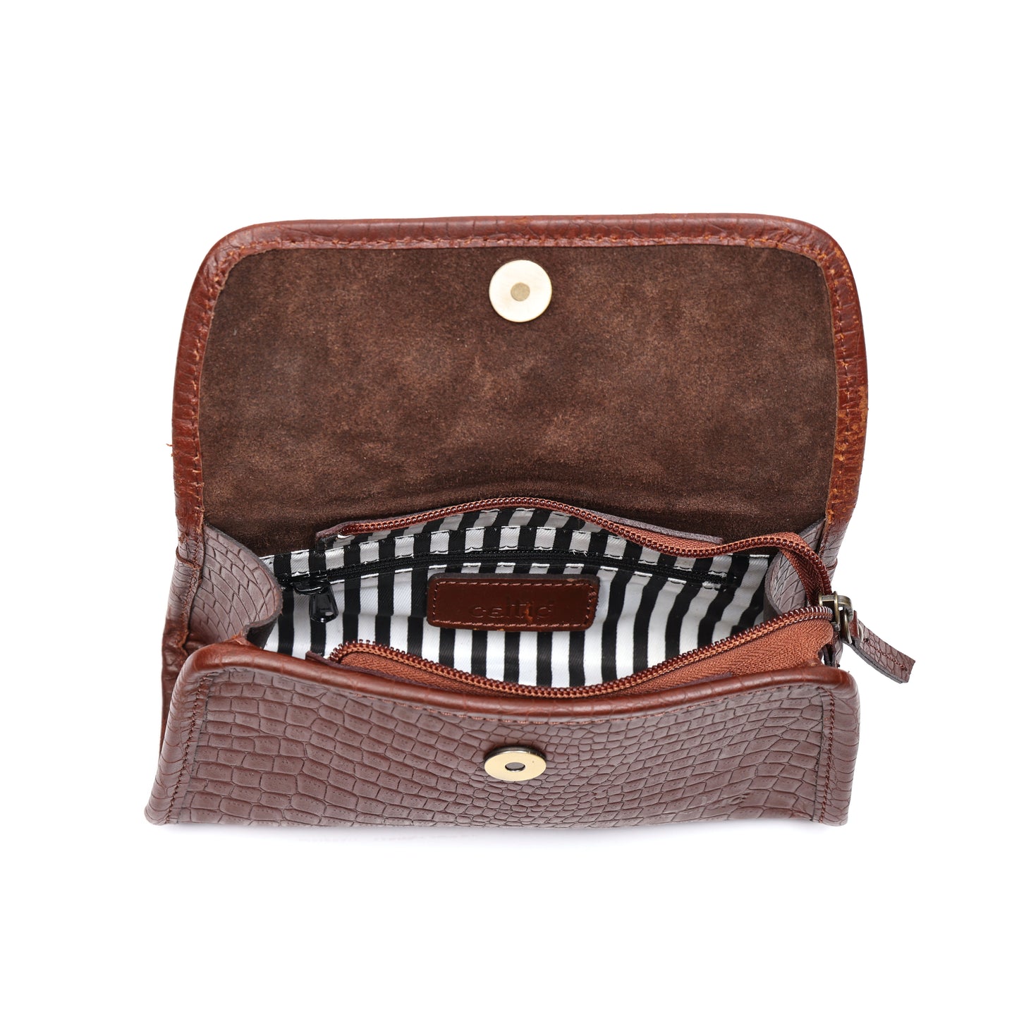 Celtic brown color pure leather sling bag for girls and women with fabulous finish, Art: BG-1567