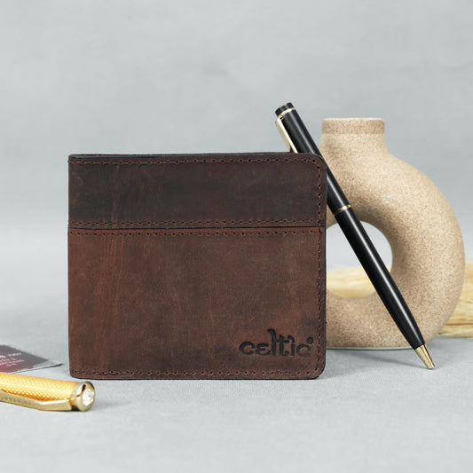 Premium Brown Leather Wallet – Stylish, Durable & Slim Design for Men. LA-1417