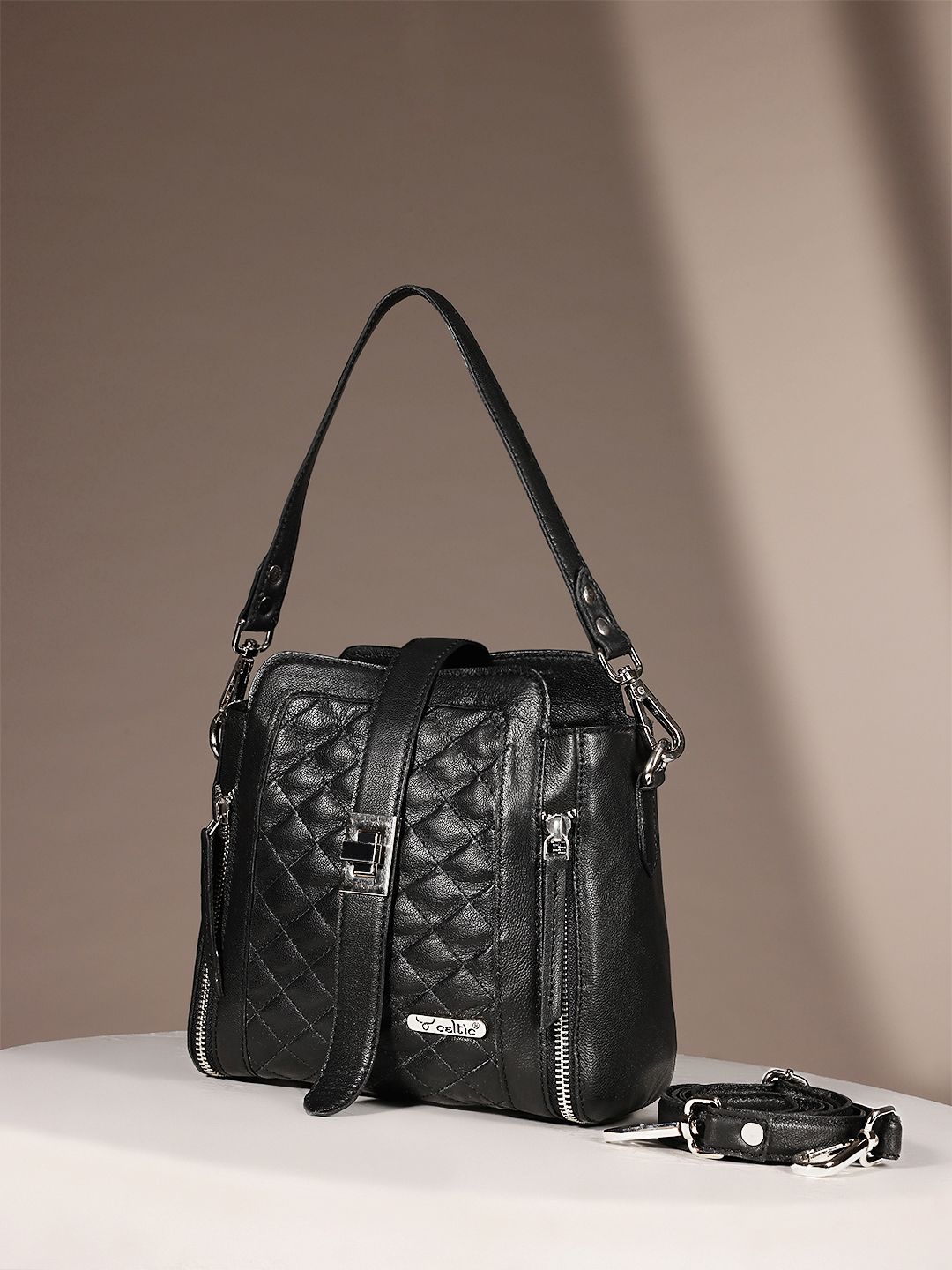 Premium Quilted Leather Shoulder Bag – Stylish Everyday Crossbody Handbag