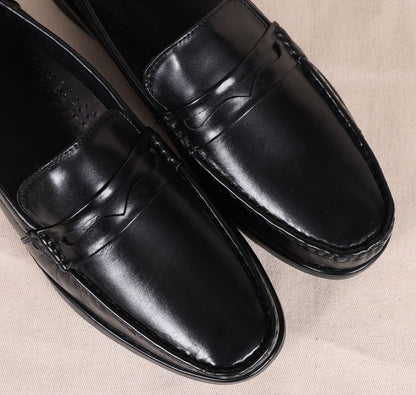 "Stride in Style: Black Casual Loafer Shoes" Art: LS-1104