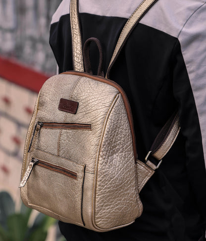 Elevate Your Style with Our Premium Brown Leather Backpack. - CELTICINDIA