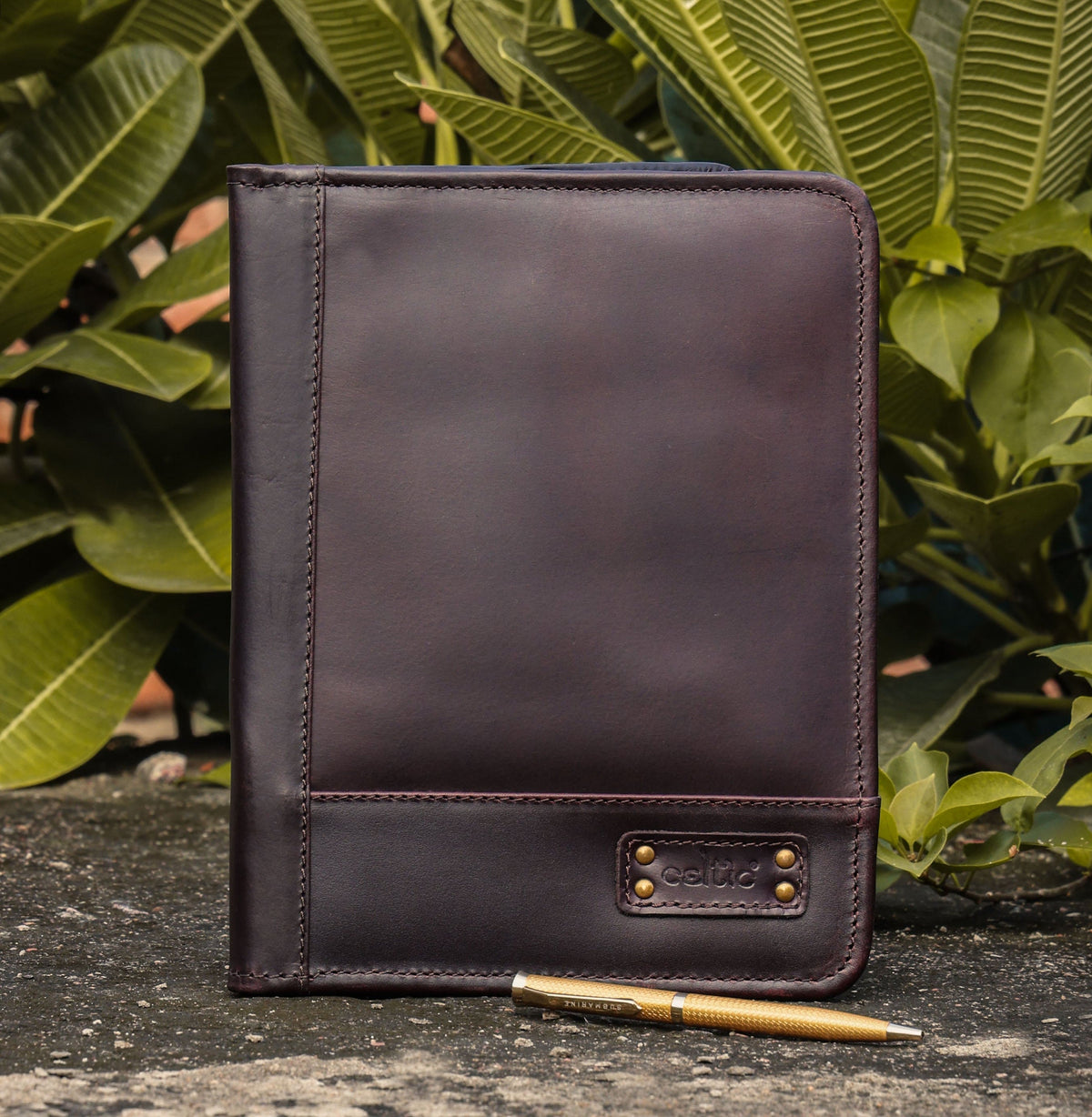 Premium Leather Organizer Folder with Zipper