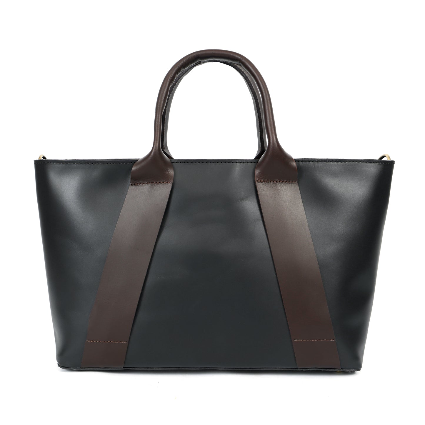 Premium Two-Tone Leather Handbag with Detachable Sling Art:-BG-1678