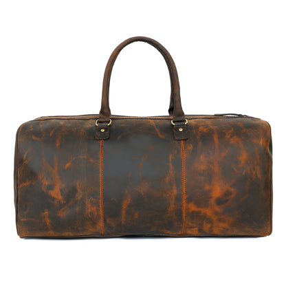 Luxury Vintage Full-Grain Leather Travel Duffel Bag,Article BG-1715