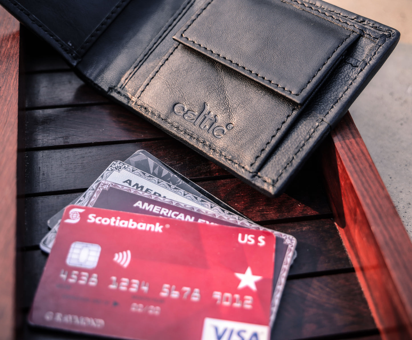 Carved Belt & Braided Wallet Combo